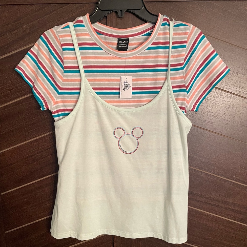 NWT Disney Parks Her Universe Monorail Mickey Mouse Icon tank and top set